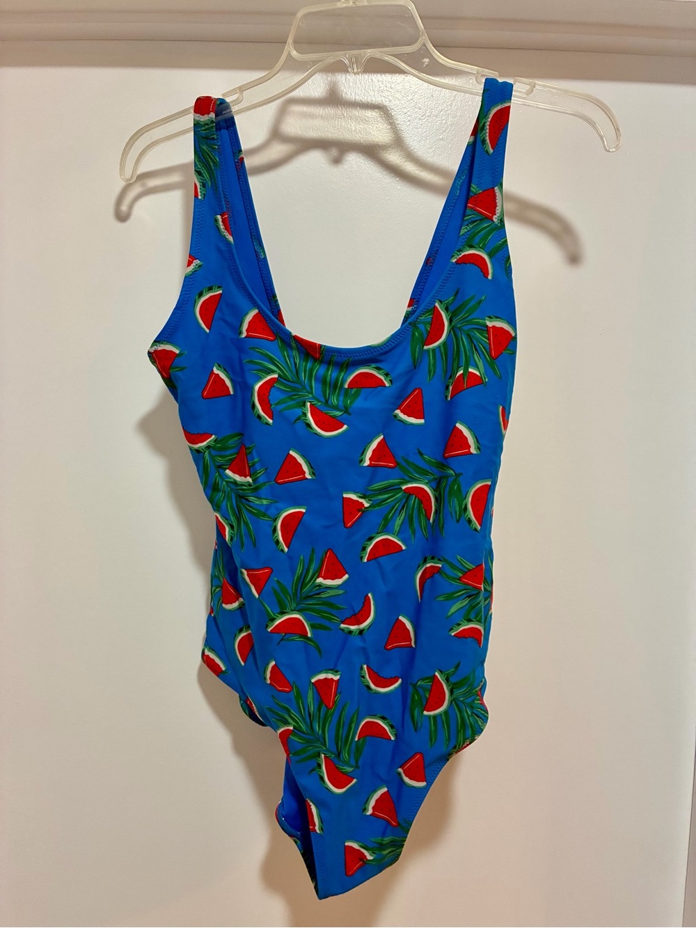 Old Navy Blue One-Piece Swimsuit with Red Watermelon Print